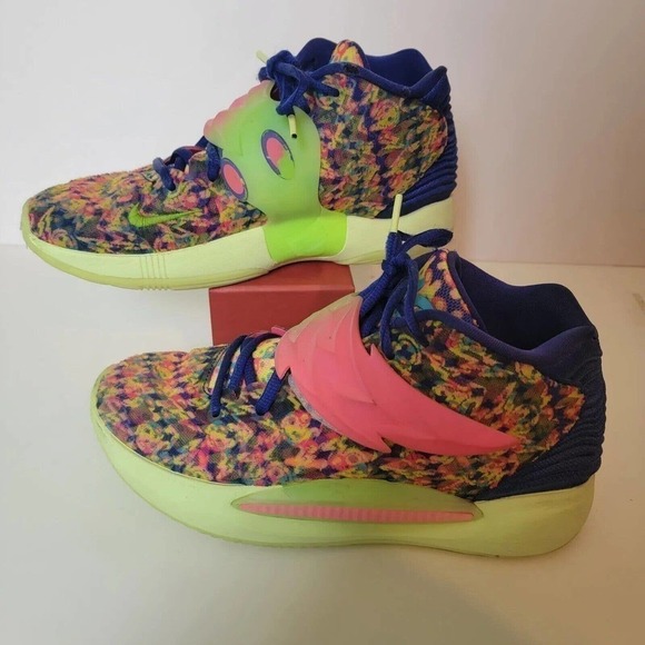 Nike Kevin Durant KD 14 Ron English Lapis Pink Multicolor DO6903-400 Men’s 8.5 - Picture 3 of 11